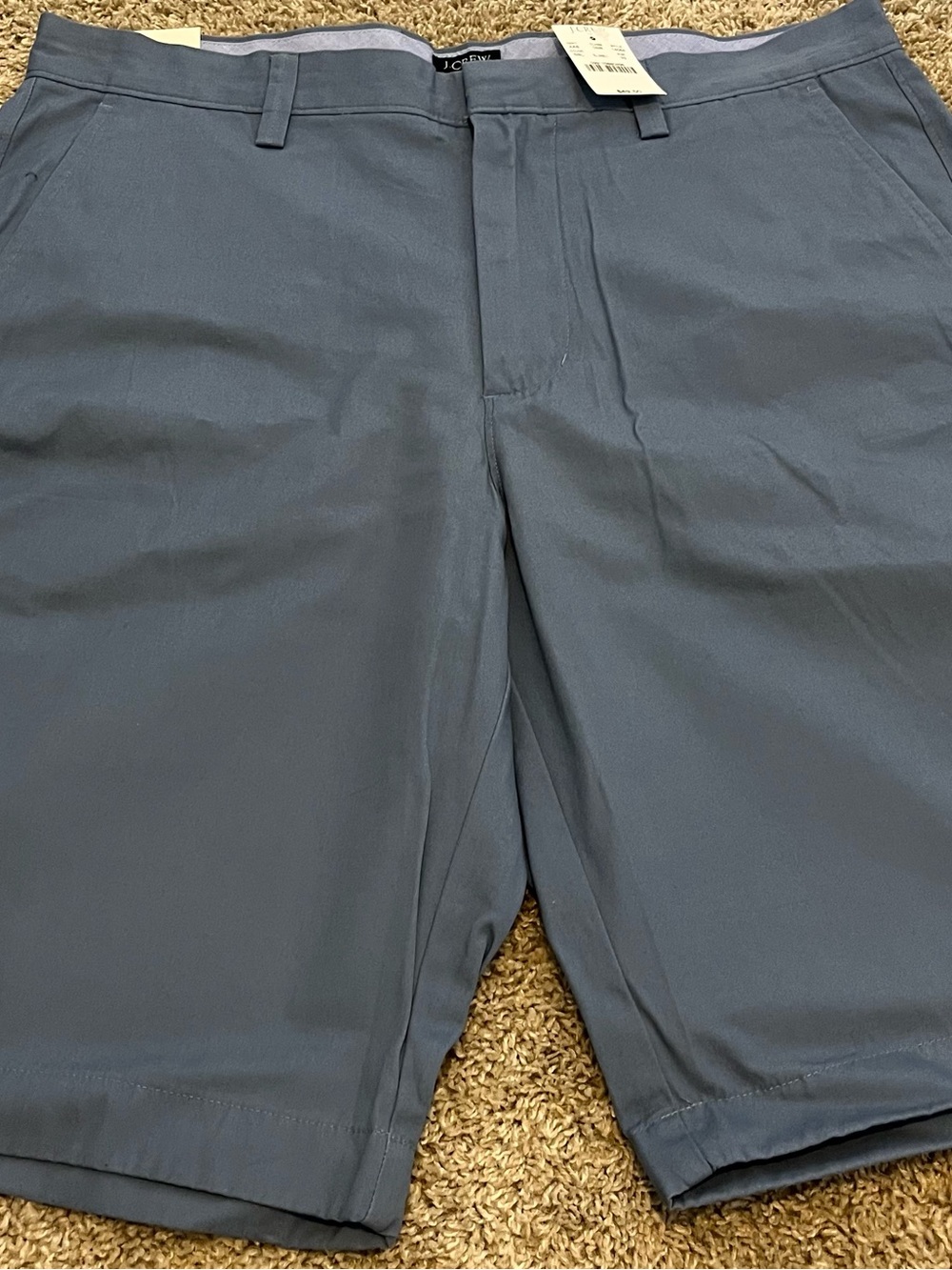 NWT J Crew 11” Rivington Shorts Mens 33 Lt Blue Chino Flat Front Casual Pockets